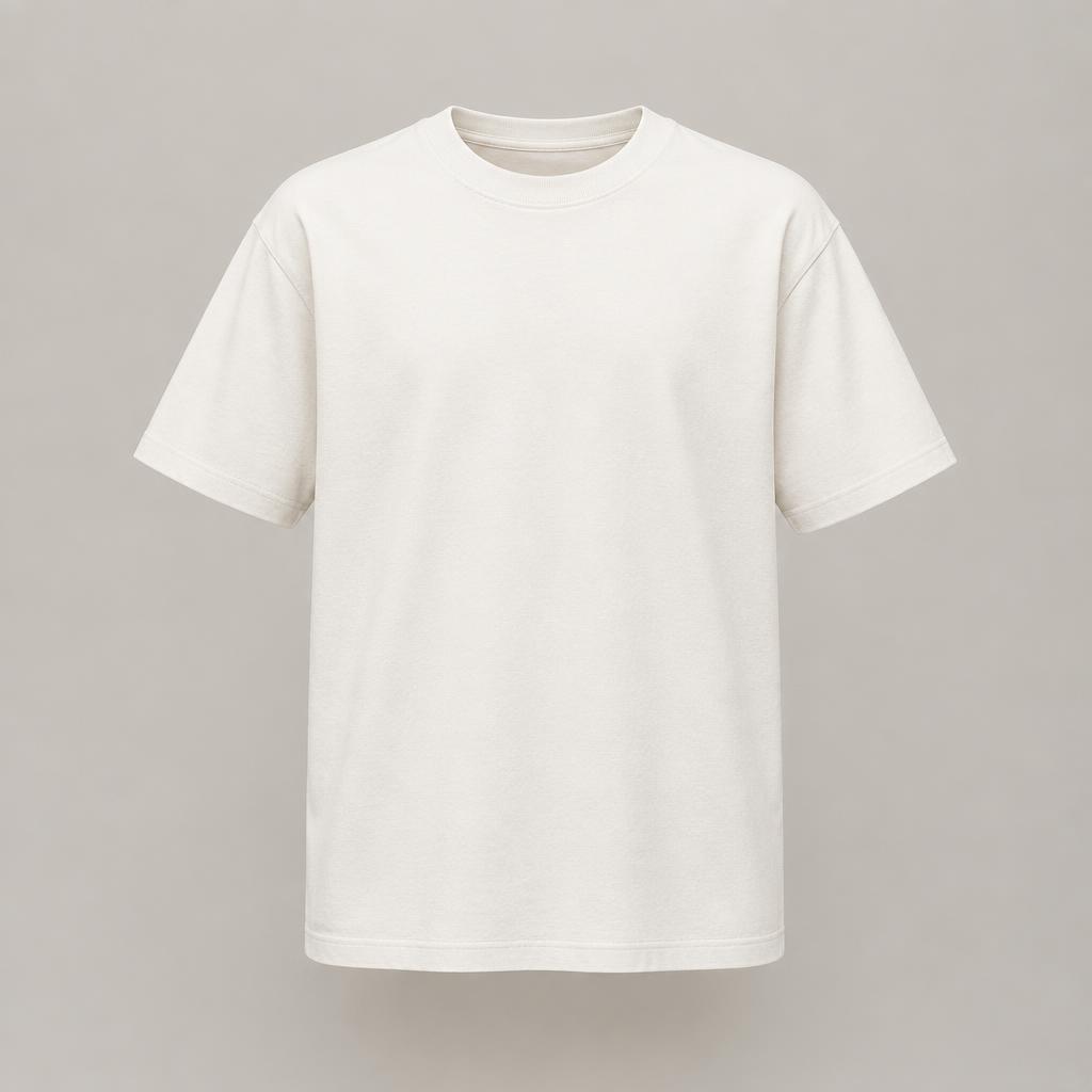 Plain ivory t-shirt mockup