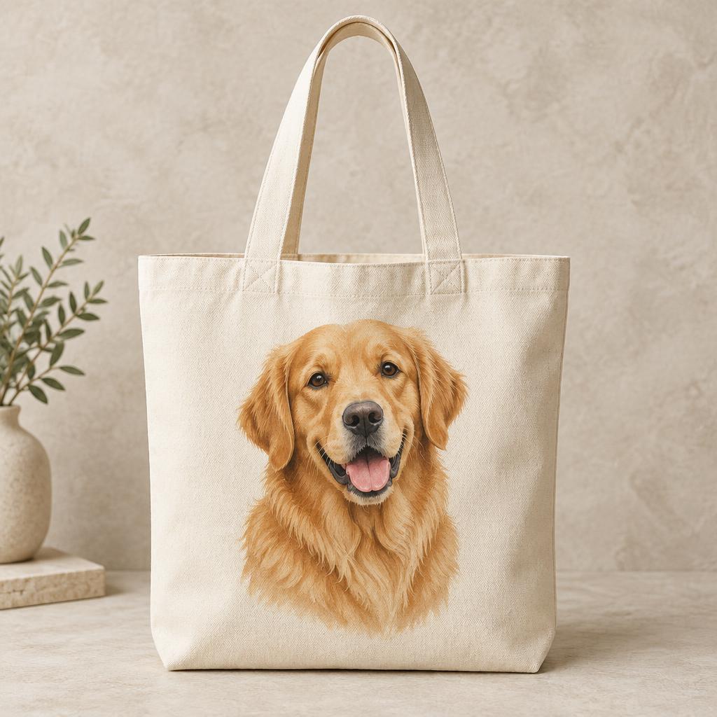 Personalised pet portrait tote bags